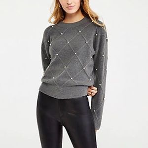 Pearlized Argyle Sweater